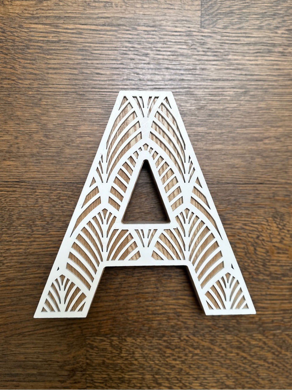 Decorative Letter 'A' Wall Accent - White